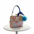 "Ethel" Handcrafted Kiss Lock Bag in Tula Pink Fabric